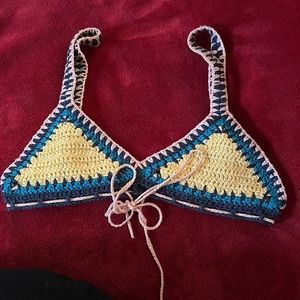 Crochet bikini top size small